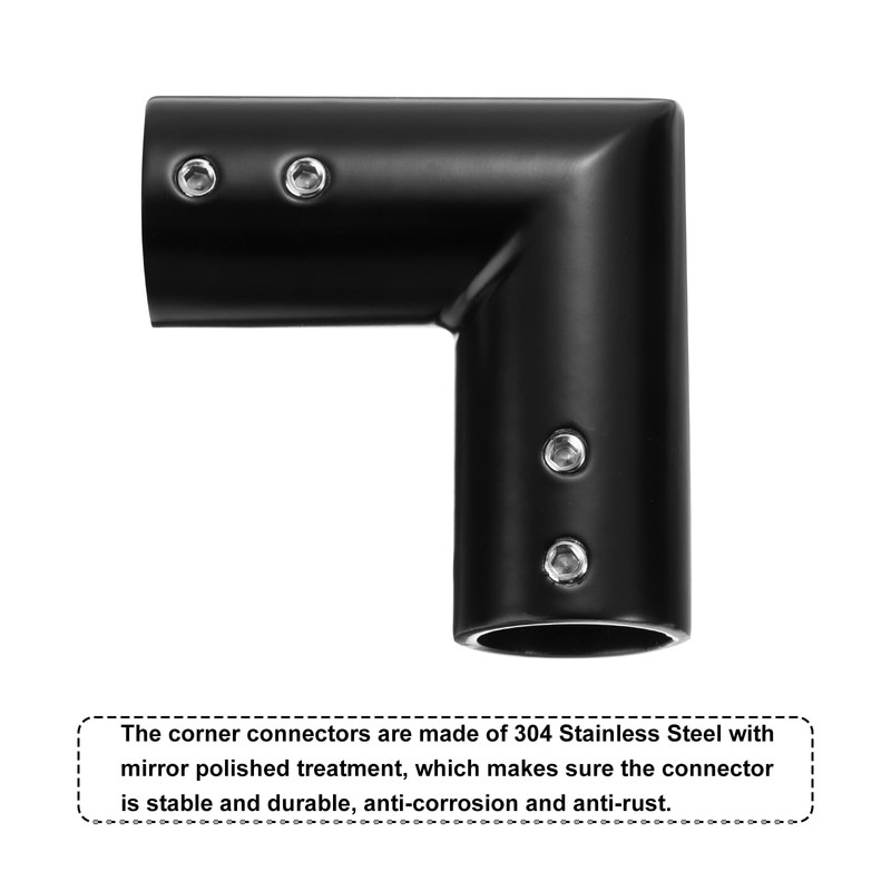 QUARKZMAN Pack of 2 Adjustable Curtain Rods Corner Connectors 19