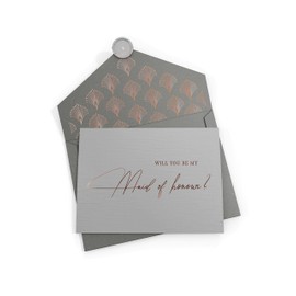 Jolicoon Will you be my maid of honour card with envelope and wax seal - Maid of honour proposal