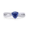 AFFY 1 1/4 Carat Simulated Tanzanite & White Sapphire Infinity