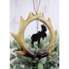 Rustic Western Deer Antlers Emperor Moose Set of 2 Christmas