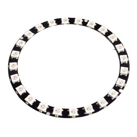 CAM2 24-Bit WS2812 5050 RGB LED ring lamp light, with integrated drivers 5 VDC, 7.5cm inner diameter, 8.5cm outer diameter