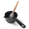 HAWOK Cast Iron Melting Pot, Sauce Pan with Brush, Dia.3.9",