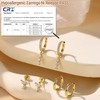 Dochais 3 Pairs of Earrings Gold Set for Women Earrings