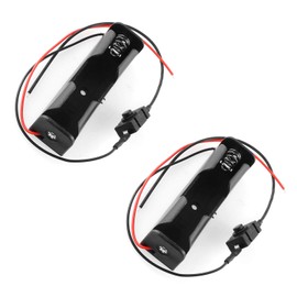 DGZZI 18650 Battery Storage Case 2PCS Single 18650 Battery Holders Boxs with Extend Button and Wire Leads for Arduino Project DIY Electronic Circuit