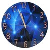 30cm Glass Blue Wall Clock for Living Room Decor Silent
