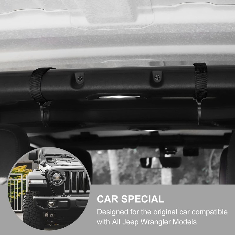Jimen Upgrade Car Coat Hanger, 2 Pack Roll Bar Clothes