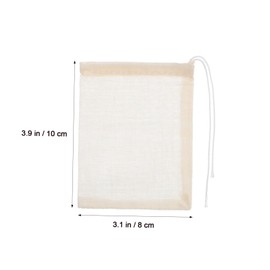 ULTECHNOVO 50pcs Cotton Drawstring Filter Bags Reusable Muslin Tea Infuser Bags for Loose Tea Coffee and Spices Soft Breathable Easy to Use for Simmer Pots and Kitchen Storage