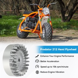 EOPOAYI 212cc Aluminum Flywheel 10krpm Compatible with Predator 212 Hemi Only 196cc Engine 60363 Coleman Mini Bike CT200U BT200X CT200U-EX Baja Warrior MB200 MB165 GX160 GX200 6.5HP Performance Parts