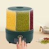 BANLICALI 6 Grid Rice Dispenser, 360° Rotating Dry Rice Dispenser