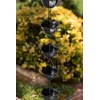 Monarch Rain Chains Aluminum Lotus Black Rain Chains for Gutters