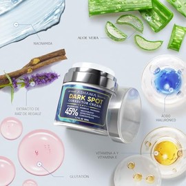Crema correctora de manchas oscuras para rostro y cuerpo – Niacinamida y vitamina C iluminadora para hiperpigmentación, melasma, manchas solares, manc