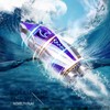 Miniature RC Boat With Bright Light Remote Control Stunt Boat