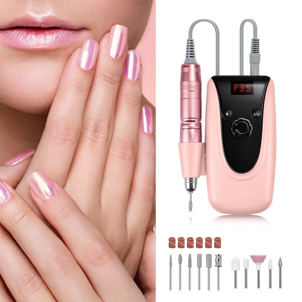 Madenia Rechargeable Electric Nail Drill File Acrylic Art File Manicure