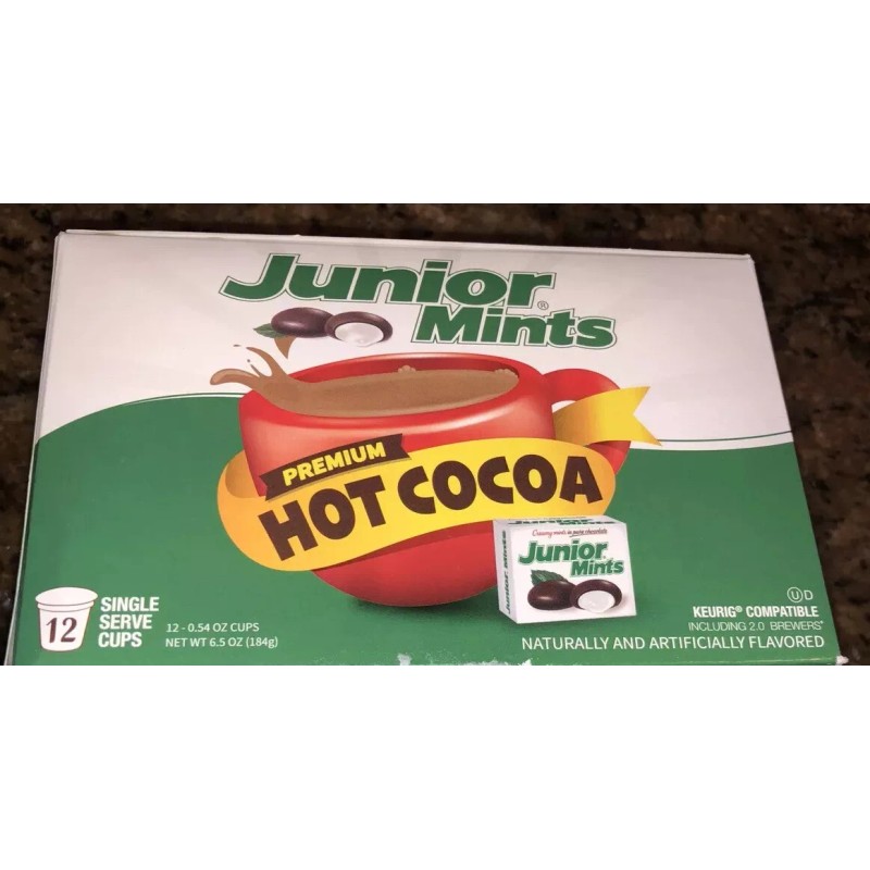 Junior Mint Chocolate Mint Hot Cocoa Pods for Keurig K-Cup