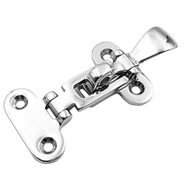 Atibin Heavy Steel Marine Latch Lockable Stainless Boat Lockable Latch Clamp Cabinet Anti Rattle Latch Hasp SUS316