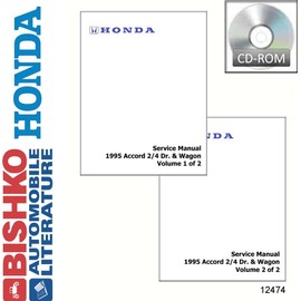 bishko automotive literature Shop Service Repair Manual CD Engine OEM for 1995 Honda Accord 2/4 Dr. & Wagon