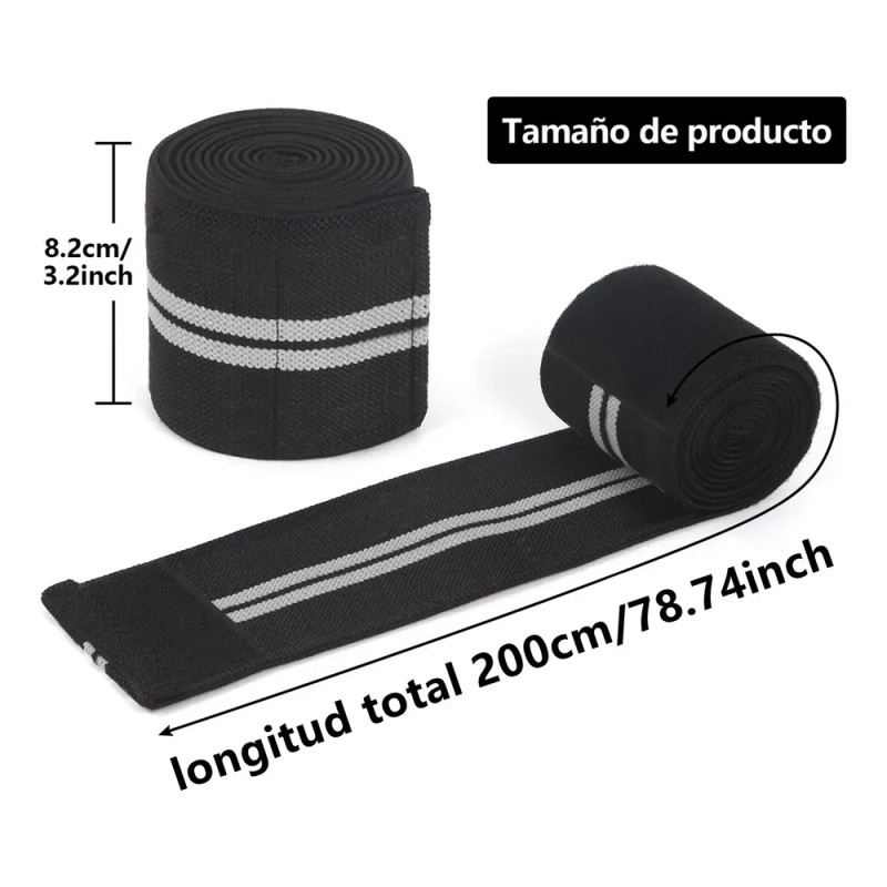 2pcs Rodilla Deportivas Vendas Compresion Gym Knee Wraps