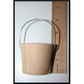 Unbranded 1- Wooden Bucket With Wire Handle Wooden Pail Miniature Bucket Mini Bucket