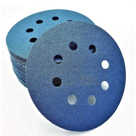 KAHEIGN 60Pcs 125mm Sanding Discs, 120/180 /240/320 /400/600 Grit 8 Hole 5 Inch Round Sanding Pads, Hook and Loop Wet and Dry Sandpaper for Random Orbital and DA Sanders