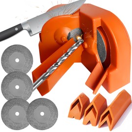 Drill Bit Sharpener,Portable Drill Bit Sharpener,Multipurpose Drill Bit Grinding Sharpener (Orange, Large)