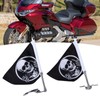Trunk Lid Flagpole Mount Kit with Skull Flag L R