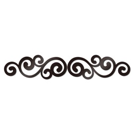 Zzbakress Black Metal Wall Art Traditional Metal Scroll Wall Decor Scroll Wall Hanging Decor Decorative Wall Art for Home Living Room Hallway Front Porch Above Door (Traditional)