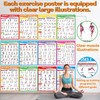 gisgfim 12PCS Workout Posters for Home Gym Dumbbells, Bodyweight, Stretching,