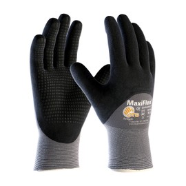 PIP Maxiflex Endurance 34-845 Black/Gray Large Nylon Cut-Resistant Gloves - EN 388 1 Cut Resistance - Nitrile Dotted Palm & Fingers