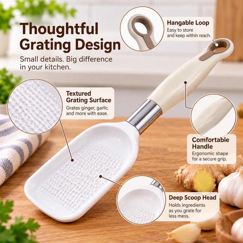 Manual Ginger Grater for Garlic & Produce – Compact ABS