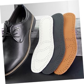 Ipetboom 3 Pair Set of Breathable Anti-odor Cowhide Insoles Comfortable Shock-absorbing for Active Lifestyle Size 39-40