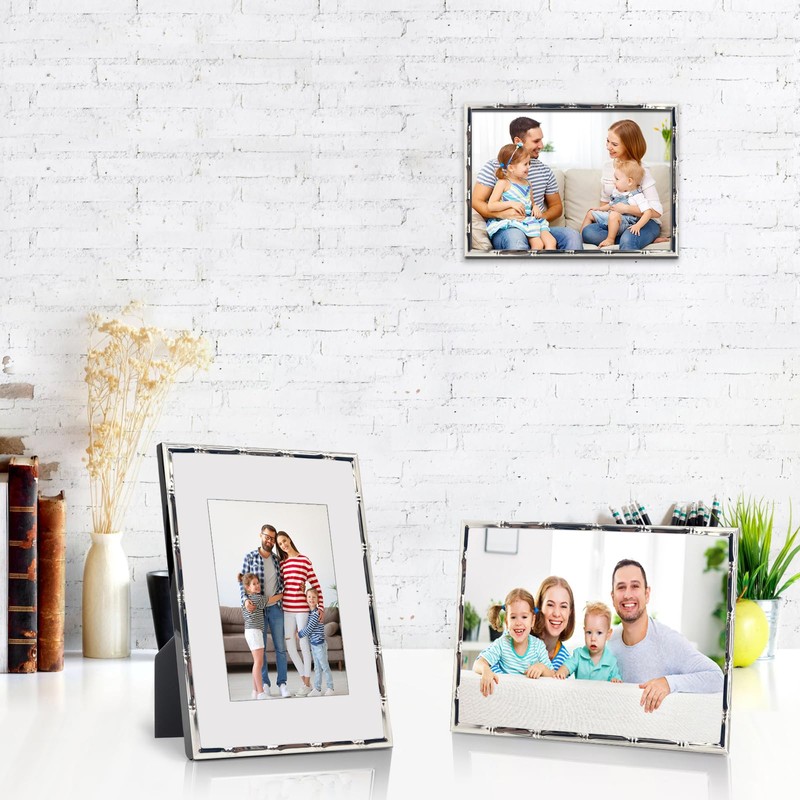 DECANIT 4x6 Picture Frames Metal,Thin Profile Photo Frame 4 by