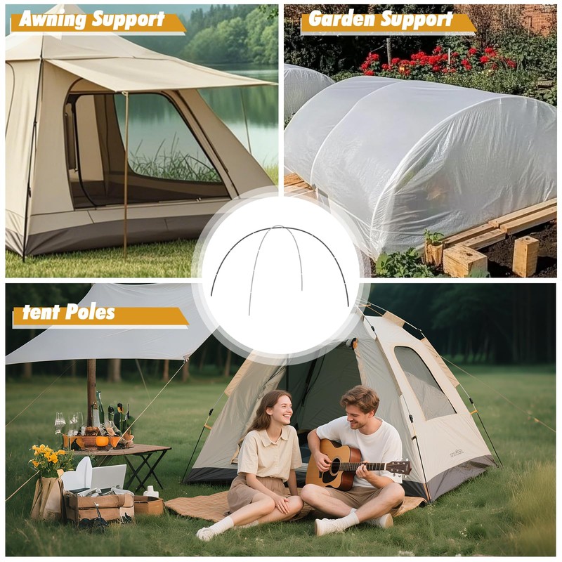 MI CASA Tent Tarp Poles 4.3m Universal 13 Sections Tent