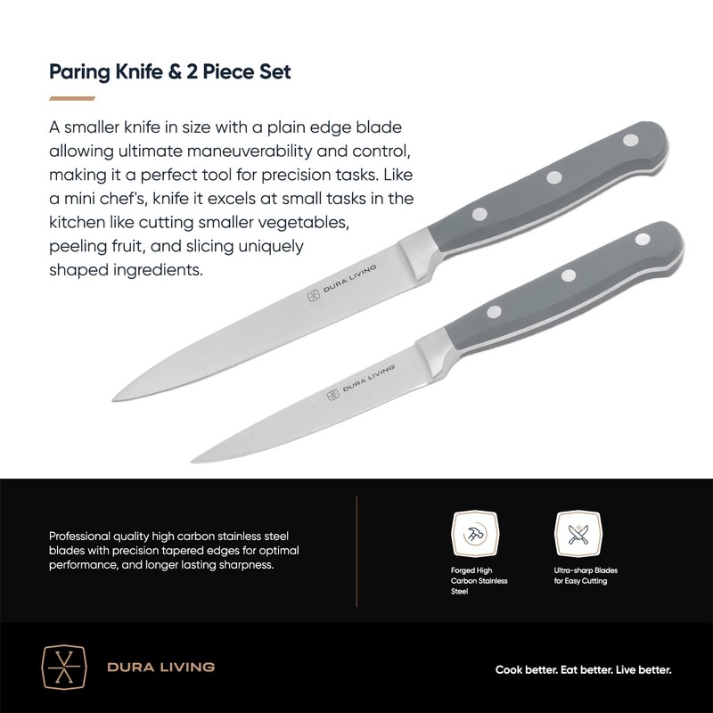 DURA LIVING 3.5 Inch Paring Knife – Essential High Carbon