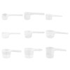 Bojueshaw 9pcs Protein Powder Scoop,Plastic Transparent Measuring Spoons,Measuring Dose Scoop,for