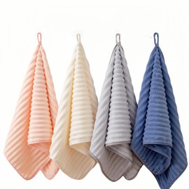 LMMINBZ Microfiber Hand Towels for Bathroom 4 Pieces Quick Dry Small Towel Set for Bathroom&Kitchen(14 x29.6inch)