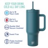 40oz Stainless Steel Handle Tumbler with Triple Insulation & Copper