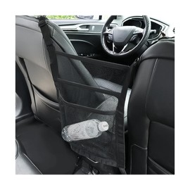 JNNJ Car Storage Net Bags, Elastic Storage Net Bag for Front Seats, Car Back Seats Storage Net for Wallet Key, Car Seat Mesh Organizer Elastic Nets Universal for Auto and RV Front Seats(35x40cm)
