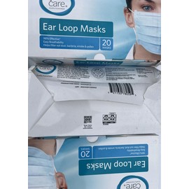 Signature Select Care First Aid Ear Loop Masks 20 Each Count = 200  DAMAGE Lot