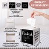 Get Naked Tissue Box Cover, Funny Half Bathroom Decor, Square