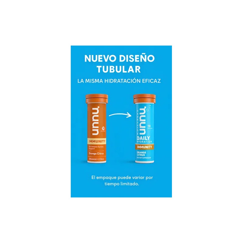 Electrolitos Con Vitamina C Refuerzo Inmunológico Nuun Sabor Mandarina- Mora