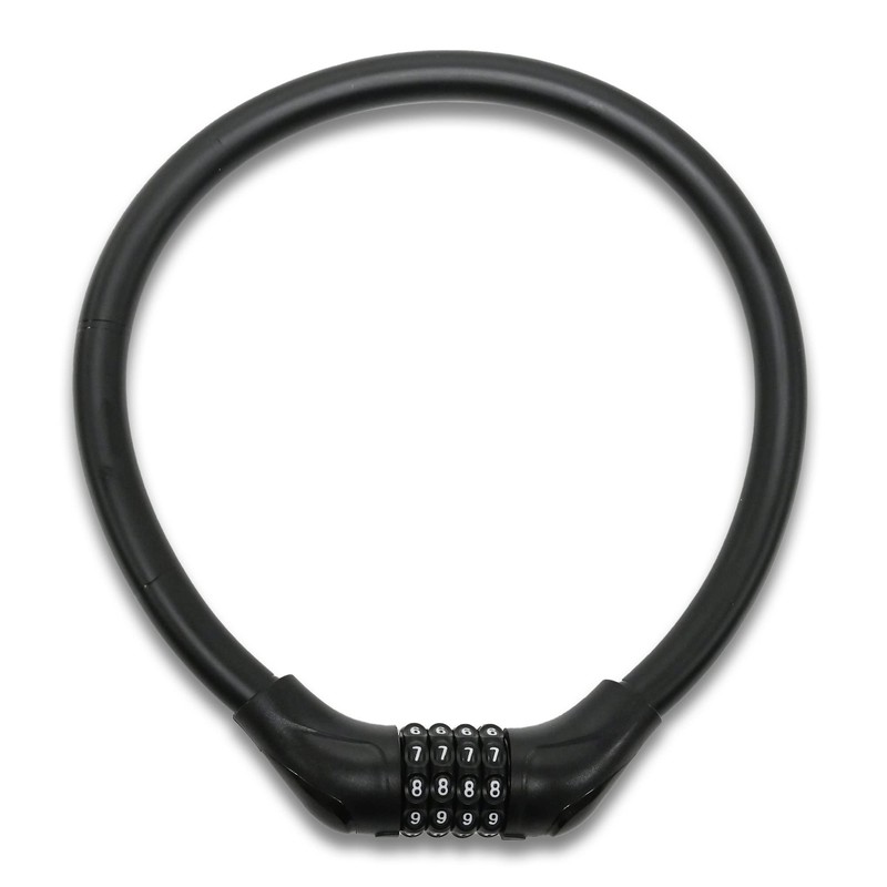 SAGISAKA Extra Thick Dial Lock 23.6 inches (60 cm), Black