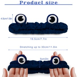Jowmoy blackish green Frog Eye Elastic Headband - Versatile for Spa, Skincare, Makeup, Face Wash, Fun Gift for Women (1 Pack)