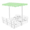 Owlcover Wood Sandbox Replacement Canopy - Green Top Cover for