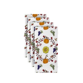 Fabric Textile Products Harvest Bounty Circle Napkins 18"x18"