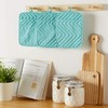 DII Heat Resistant Quilted Cotton, Pocket Potholder, 7x9, Aqua, 3
