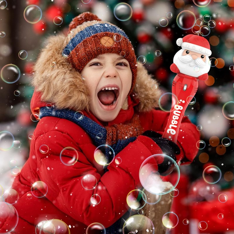 UOY Christmas Bubble Machine, Santa Claus Bubble Machine, Automatic Bubble