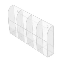 Garosa Soporte de Control Remoto de TV Soporte de Pared Acrílico Transparente Organizador de Medios de Comunicación Caja de Almacenamiento Con 4 Rejillas para Escritorio de Mesa Junto a La Cama