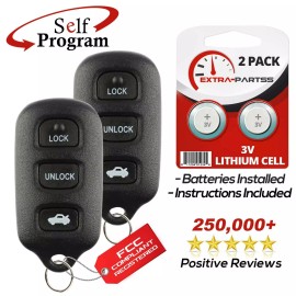 Extra-Partss 2 For 2002 2003 2004 2005 2006 Toyota Camry Car Remote Keyless Entry Key Fob