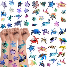 Turtle Temporary Tattoos,20 Sheets 172 Pieces Turtle Themed Tattoos Stickers Party Decoration Supplies favors Body Art for Kids Adults