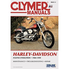 CLYMER MOTORCYCLE REPAIR MANUAL - HARLEY DAVIDSON FX/FL SFT - 1984-1999 _M421-3